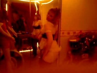 Voluptuous pole dance strip