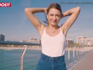 Wild zierlich göttin gefickt schwer auf ein öffentlich strand - sandra wellness