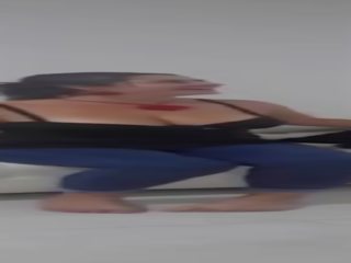 חם ל trot אישה rewards בעל עם עבודה ברגל, מלוכלך סרט תלת ממדים