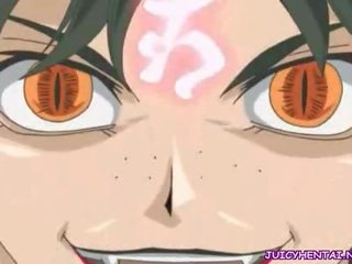 Anime brunette sucks a member and gets screwed show