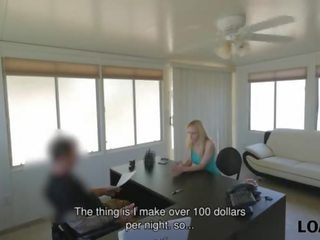 LOAN4K&period; Allie Rae tells she is a stripper so why loan agent gets hard up
