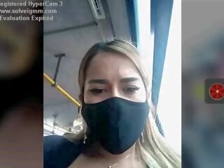 Vajzë në një autobuz movs të saj cica risky, falas x nominal film film 76
