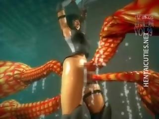 Tied up 3d anime beauty gets fucked