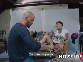 Hitzefrei Tattooed Short Haired MILF Takes a Big manhood