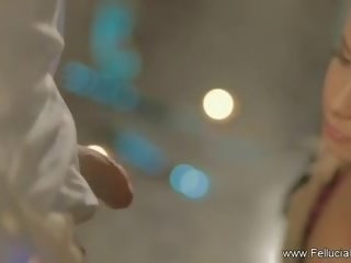 Hot Inventive Handjob And Blow