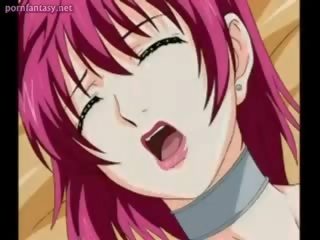 Busty anime milf taking a cookie cock