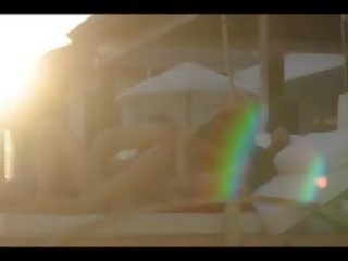 Outdoor Loving On Maldives Sunbed