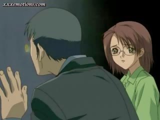Three anime lesbians masturbating with huge didlos