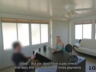 LOAN4K&period; Man grabs camera and organizes sex film casting in loan agency