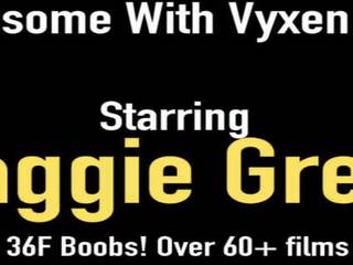 Huge Boobed babe Maggie Green Milks a shaft with Vyxen