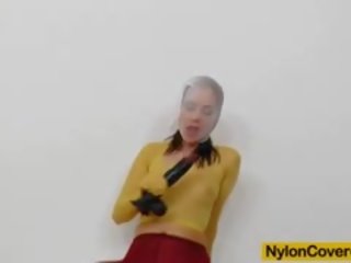 Leony Aprill Nylon Mask Distorted attractive Face