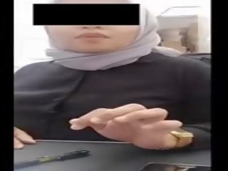 Hijab adolescent with Big Tits Heats His juvenile at Work by Webcam