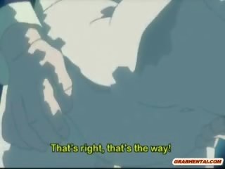 Japonsko hentai dobi squeezed ji bigtits in težko poked