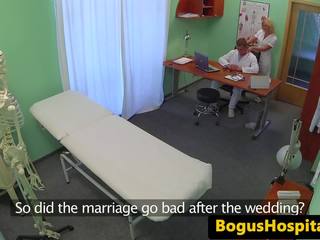 Busty Les Patient Fingering Nurse During Exam: Free porn 8b