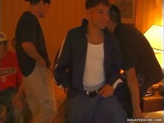 Getto gangstaz suck on each others hard muscle cocks