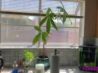 Peeping tom catches honey tanning naked