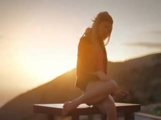 Sunset in malibu in art undressing movie