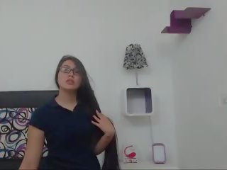 Flirty Long Haired Colombian Hair Brushing.