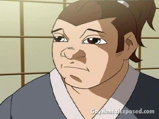 Gracious manga homosexual exposing his erotic body