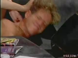 Two blond t-girl sluts treat dude like dog