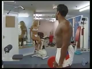 British BBC and Blonde in gym