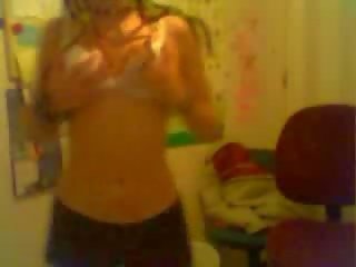 Attractive girlfriend undressing