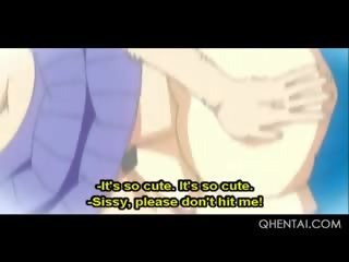 I fuqishëm hentai adoleshencë duke e bërë jashtë dhe ngulje kuçkë me një shishe