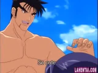Anime enchantress sucks johnson on the beach