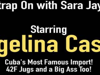 Ukrivljenih kubanke angelina castro strap on drills debel sara