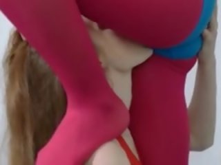 털이 많은 girl4girl 에 나일론 바지 사랑하는
