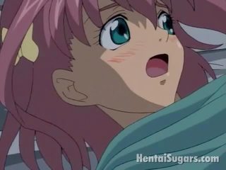 Large Jugged Manga Minx Getting Diminutive Beaver Fingered And Rubbing A Thick peter