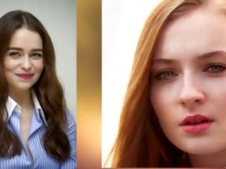 Emilia clarke și sophie turner smucitură de pe challenge: sex video fd