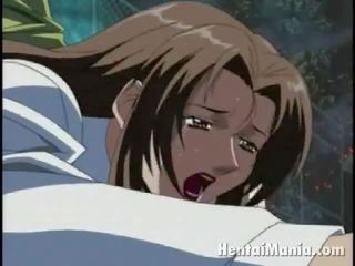 Voluptuous Manga Sweetie Getting Small Pussy Licked By A Monster`s Long Tongue