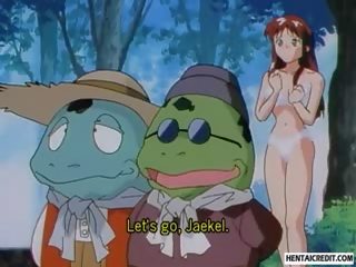 Caugth hentai diva undressed and tied up