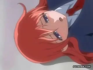 Attractive hentai anime futagirl violated