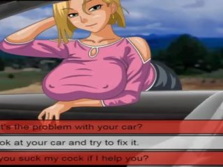 Milf fucks man just next thing right after car breaks down - FULL