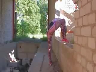 Hungry beata young lady undressing