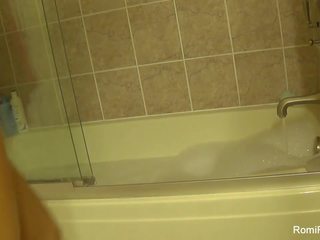 Romi Rain's bathtime fun home film