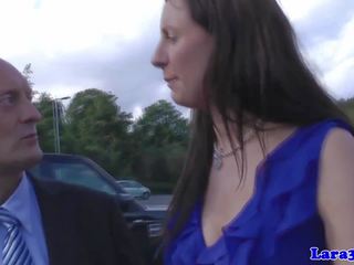 Euro nubile in stockings picks up dude for fingerfuck