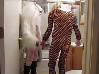Street girl Strapon Clown Fucking Her Sissy, HD x rated clip 88