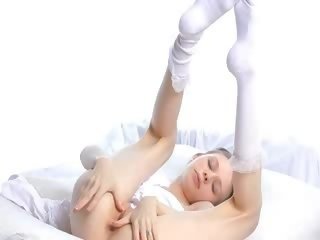 My true skinny glorious coed teasing naked