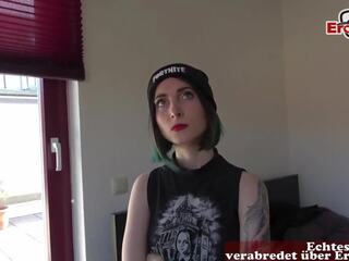 Young Punk Teen in Amateur Casting with Pervert young female