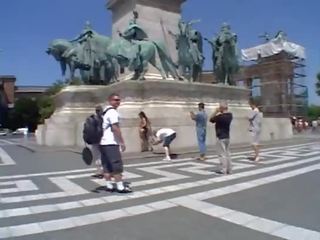 Angelina Crow - Public xxx movie in Budapest