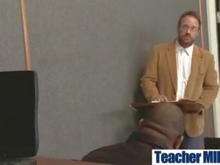 Splendid Busty Teacher (kayla kayden) Give adult movie Lesson To Student clip-19