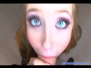Horny Blonde Teen Loves To Swallow Cum