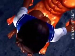 3d hentaý jelep gets nailed by a big stripling
