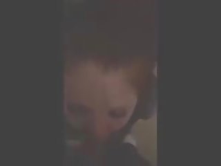 Red head gags on gara member and swallows the nut: xxx movie 3d
