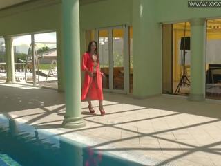 Enchanting Nicole Pearl with Small Tits in the Pool: Free xxx film bb