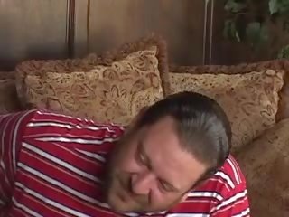 Cuckhold hubby watches his groovy wife pounded by stud on a couch
