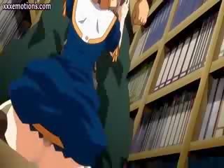 Hentai ngisep a member in the library